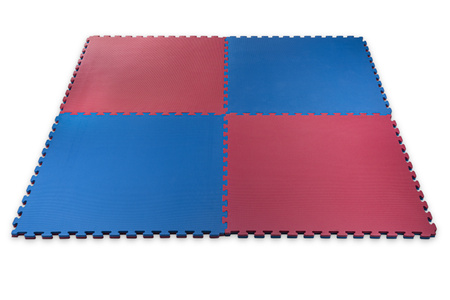 Mata puzzle Eco-Line 100x100x2cm niebiesko - czerwona
