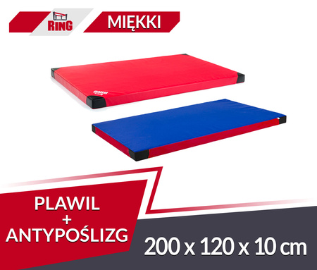 Materac PVC Plawil 200x120x10 R60 + antypoślizg - Czerwony